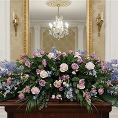Pink &amp; blue Casket Spray