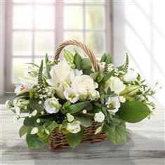 White Basket Arrangement