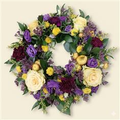 Purple &amp; Yellow Wreath